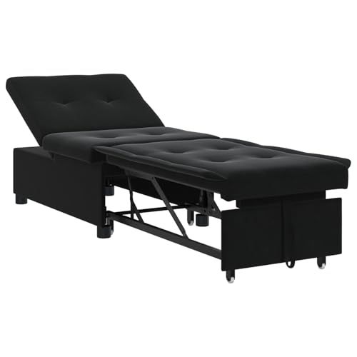 Genérico Wenjingqi 42008600 Schlafsofa, 3-in-1, ausziehbar, Samt, Schwarz Genérico Wenjingqi 42008600 Schlafsofa, 3-in-1, ausziehbar, Samt, Schwarz von Genérico