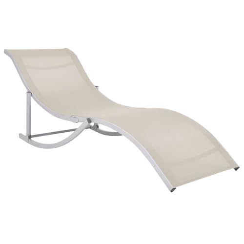 Genérico Wenjingqi 47785 2er Set Liegestuhl Klappliege Textilene Creme Creme Genérico Wenjingqi 47785 2er Set Liegestuhl Klappliege Textilene Creme Creme von Genérico