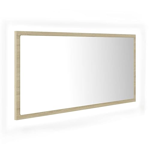 Genérico Wenjingqi 804935 LED-Badezimmerspiegel, Acryl, Sonoma-Eiche, 90 x 8,5 x 37 cm, Braun Genérico Wenjingqi 804935 LED-Badezimmerspiegel, Acryl, Sonoma-Eiche, 90 x 8,5 x 37 cm, Braun von Genérico