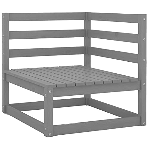 Genérico Wenjingqi 805677 2er Set Ecksofa Gartensofa Kiefer massiv grau von Genérico