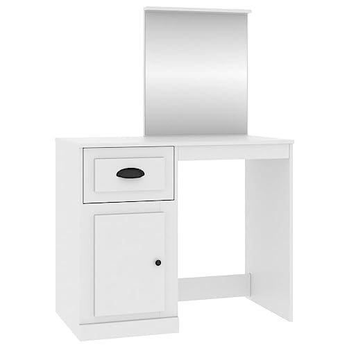 Genérico Wenjingqi 816760 Schminktisch mit Spiegel, Sperrholz, 90 x 50 x 132,5 cm Genérico Wenjingqi 816760 Schminktisch mit Spiegel, Sperrholz, 90 x 50 x 132,5 cm von Genérico