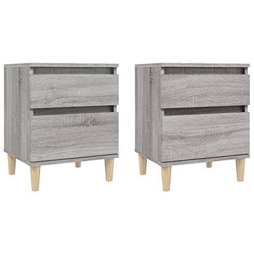 Genérico Wenjingqi 821839 Nachttisch, 2 Stück, Sonoma-Grau, 40 x 35 x 50 cm, Grau Genérico Wenjingqi 821839 Nachttisch, 2 Stück, Sonoma-Grau, 40 x 35 x 50 cm, Grau von Genérico