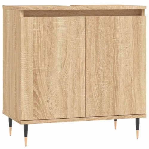 Genérico Wenjingqi 831575 Badezimmerschrank, Holz, Eiche Sonoma, 58 x 33 x 60 cm von Genérico