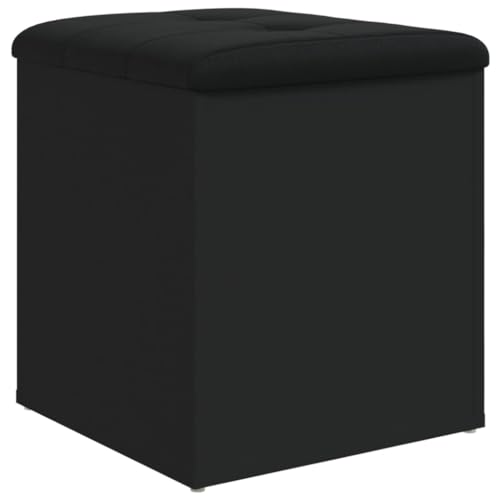 Genérico Wenjingqi 835034 Bank mit Stauraum, Holz, Schwarz, 42 x 42 x 45 cm von Genérico