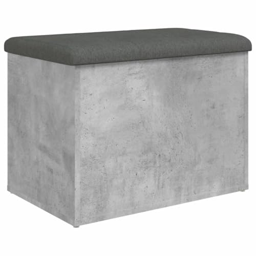 Genérico Wenjingqi 835043 Bank mit Aufbewahrung, Holztechnik, Grau Beton, 62 x 42 x 45 cm, Grau von Genérico