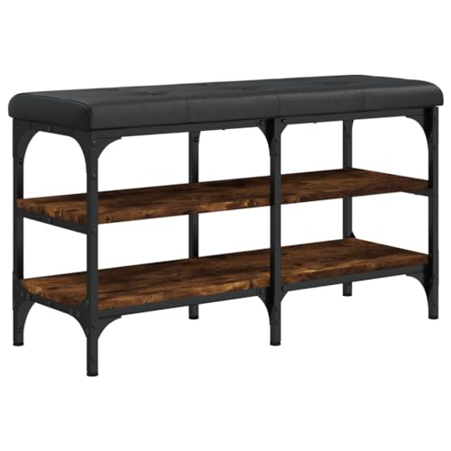 Genérico Wenjingqi 835159 Schuhregal, technische Holzkonstruktion, rauchige Eiche, 82 x 32 x 47 cm, Braun von Genérico