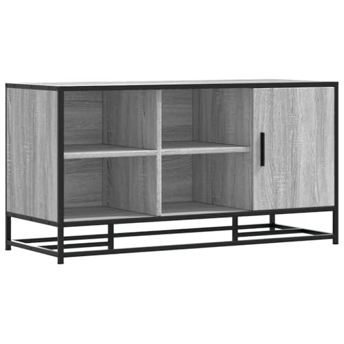 Genérico Wenjingqi 849217 Schuhregal, Holz, Grau, Sonoma, 100 x 40 x 53,5 cm, Grau von Genérico
