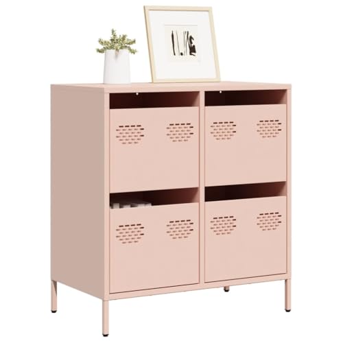 Genérico Wenjingqi 851257 Sideboard, Kaltgewalzt, Rosa, 68 x 39 x 73,5 cm von Genérico
