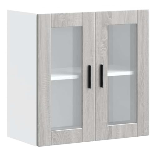 Genérico Wenjingqi 854153 Wandschrank für Küche Tür Glas Porto Grau Sonoma Grau von Genérico