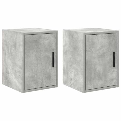 Genérico Wenjingqi 860614 Wandschränke für Garage, Holz, Grau, 2 Stück von Genérico