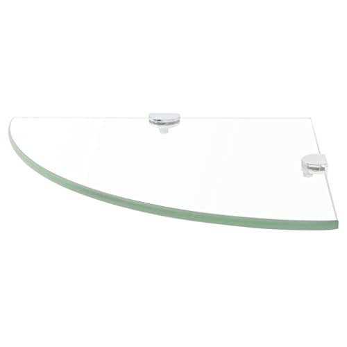 Genérico Wenjingqi EST Eckregal mit verchromten Halterungen, klares Glas, 35 x 35 cm, transparent 243853 Genérico Wenjingqi EST Eckregal mit verchromten Halterungen, klares Glas, 35 x 35 cm, transparent 243853 von Genérico