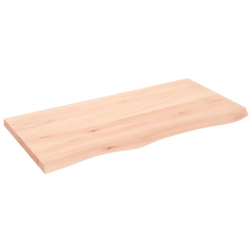 Genérico Wenjingqi EST Wandhalterung, massiv, unbehandelte Eiche, 100 x 50 x (2-4 cm), Braun 363567 von Genérico