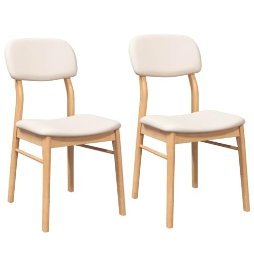 Genérico Wenjingqi Esszimmerstühle mit Kissen, 2 Stück, Massivholz, Gummi, Braun 4102525 Genérico Wenjingqi Esszimmerstühle mit Kissen, 2 Stück, Massivholz, Gummi, Braun 4102525 von Genérico
