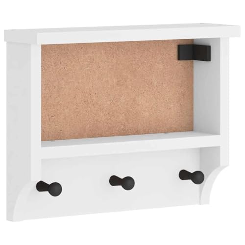 Genérico Wenjingqi Wandgarderobe SANDNES Massivholz, Kiefer, 45 x 12 x 35 cm, 4010453 von Genérico