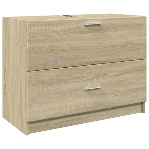 Genérico Wenjingqi Waschbeckenschrank, Holz, Sonoma-Eiche, 78 x 37 x 59 cm, Braun 848117 von Genérico