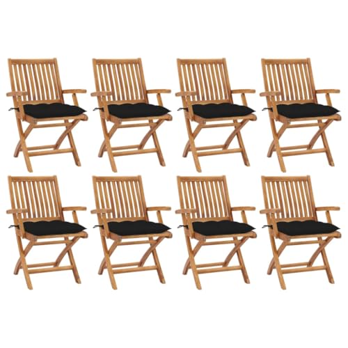 Genérico WenjingqiES-3072800 Gartenstühle, 8 Stück, massives Teakholz, mit Kissen Genérico WenjingqiES-3072800 Gartenstühle, 8 Stück, massives Teakholz, mit Kissen von Genérico