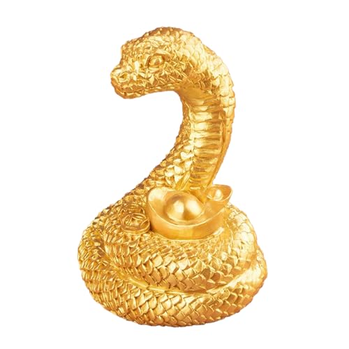 Genérico Year of the Snake Statue - Harzskulptur, Lucky Figurine | Kleine Snake-Ornament mit sammelbarem Design, dekorative Figur für New Year Celebration, Desktop-Dekoration, Regal von Genérico