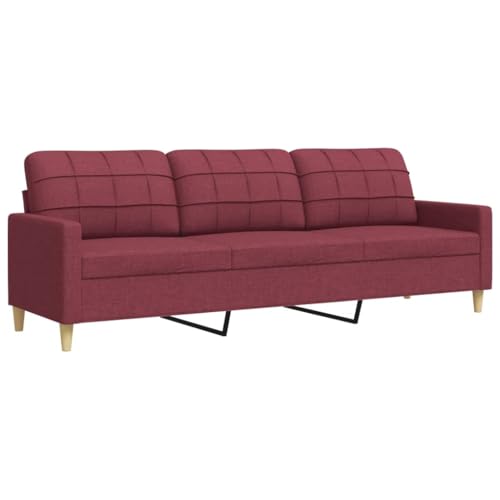 Generico kangqiling 4007420 3-Sitzer Sofa 210 cm weinrot von Generico