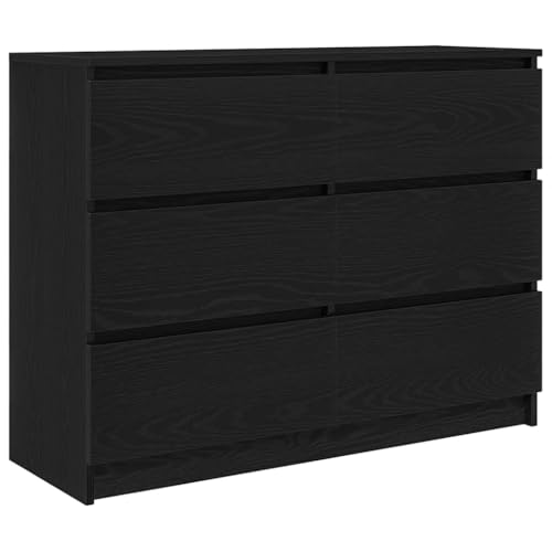 Generico kangqiling Sideboard Eiche schwarz 100 x 35 x 76 cm aus mehrschichtigem Holz, schwarz, 3328499 Generico kangqiling Sideboard Eiche schwarz 100 x 35 x 76 cm aus mehrschichtigem Holz, schwarz, 3328499 von Generico