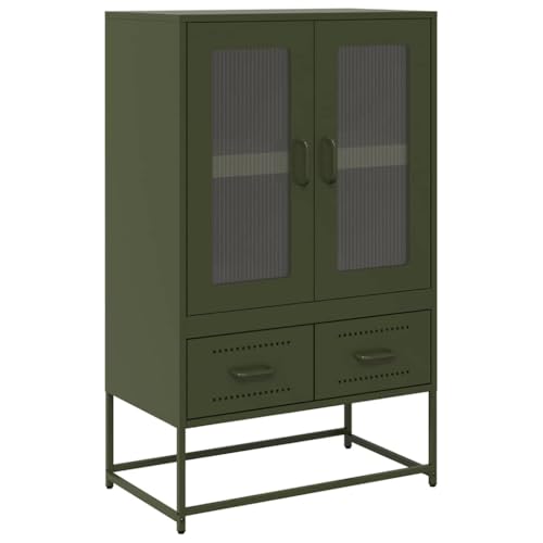 Generico kangqiling Sideboard Olivgrün 68 x 39 x 111,5 cm Stahl grün 853366 von Generico