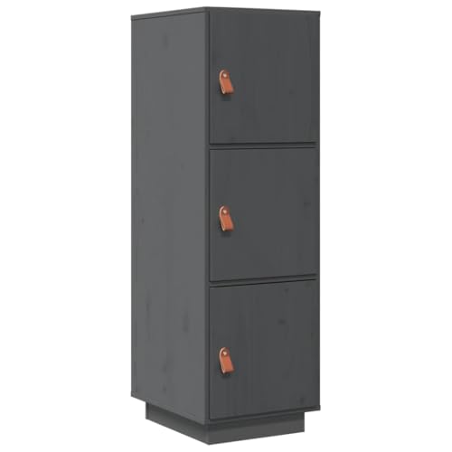 Generico kangqiling Sideboard grau 34 x 40 x 108,5 cm Kiefer massiv grau 820169 von Generico