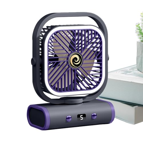 Genérico leiser Schreibtischventilator, leise, mit Kühlung, tragbar, mit Akku, Nachtlicht und 5 Geschwindigkeiten für den persönlichen Gebrauch Genérico leiser Schreibtischventilator, leise, mit Kühlung, tragbar, mit Akku, Nachtlicht und 5 Geschwindigkeiten für den persönlichen Gebrauch von Genérico