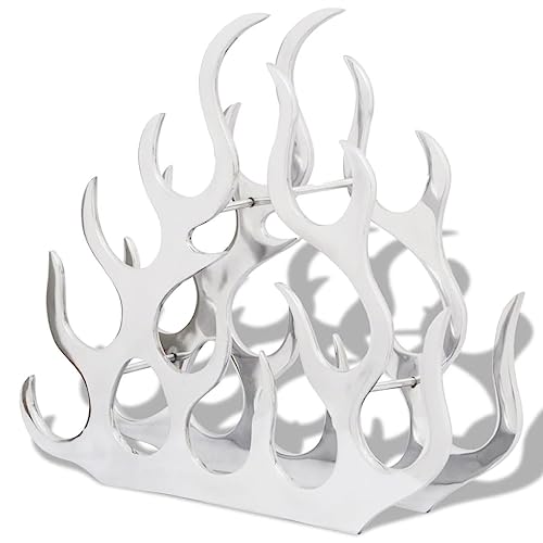 Genérico wenjingqi 242332 Weinregal für 11 Flaschen, Aluminium, silberfarben von Genérico