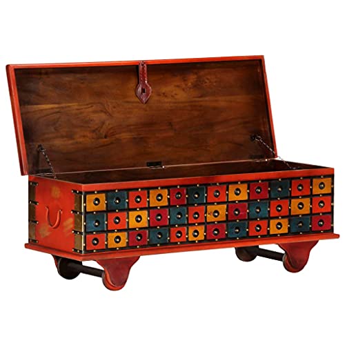 Genérico wenjingqi 247669 Aufbewahrungsbox aus massivem Akazienholz, 110 x 40 x 40 cm, Rot Genérico wenjingqi 247669 Aufbewahrungsbox aus massivem Akazienholz, 110 x 40 x 40 cm, Rot von Genérico
