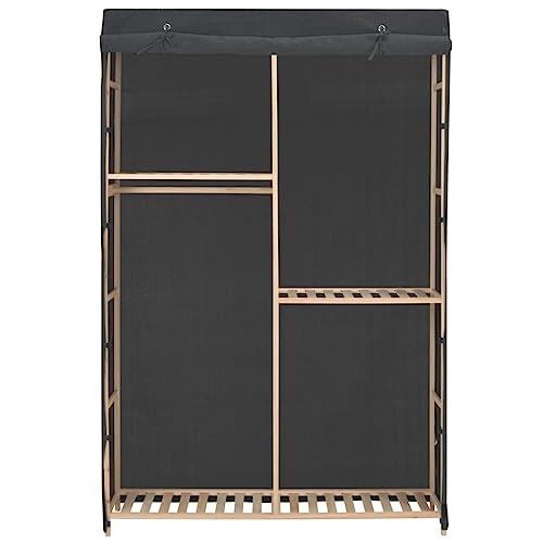 Genérico wenjingqi 248188 Stoffschrank mit 3 Ebenen, Grau, 110 x 40 x 170 cm von Genérico