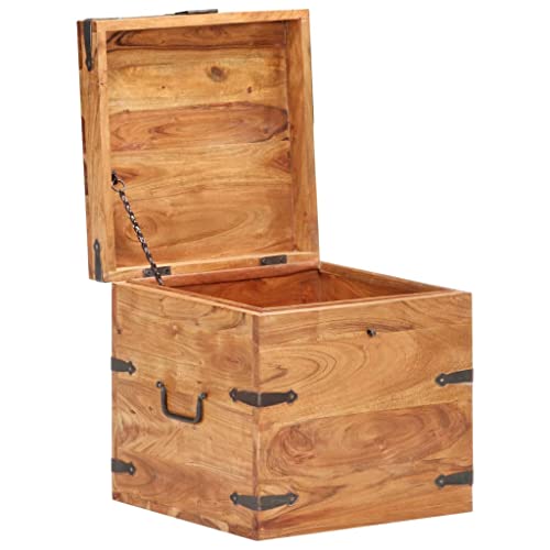 Genérico wenjingqi 289639 Truhe aus massivem Akazienholz, 40 x 40 x 40 cm Genérico wenjingqi 289639 Truhe aus massivem Akazienholz, 40 x 40 x 40 cm von Genérico