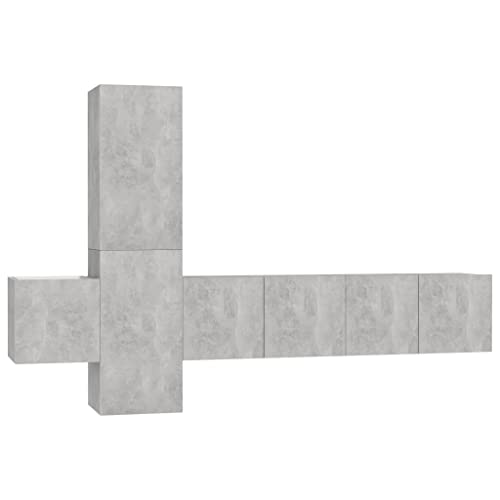 Genérico wenjingqi 3079073 Wohnzimmermöbel-Set, 5-teilig, Holztechnik, Grau von Genérico