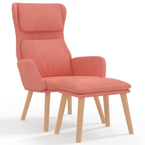 Genérico wenjingqi 3097824 Relaxsessel mit Hocker, Samt, Rosa Genérico wenjingqi 3097824 Relaxsessel mit Hocker, Samt, Rosa von Genérico