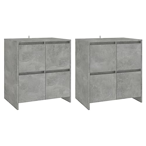 Genérico wenjingqi 3098092 Sideboard, 2 Stück, aus technischem Holz, Betongrau, 70 x 41 x 75 cm Genérico wenjingqi 3098092 Sideboard, 2 Stück, aus technischem Holz, Betongrau, 70 x 41 x 75 cm von Genérico