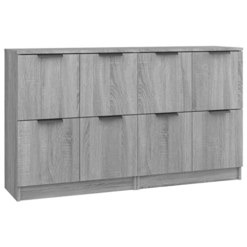 Genérico wenjingqi 3115810 Anrichte 2 Stück, Sperrholz, Grau, Sonoma, 60 x 30 x 70 cm Genérico wenjingqi 3115810 Anrichte 2 Stück, Sperrholz, Grau, Sonoma, 60 x 30 x 70 cm von Genérico