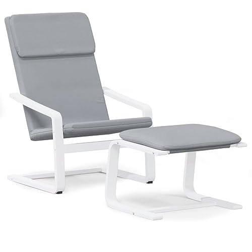 Genérico wenjingqi 3154415 Relaxsessel mit Hocker, Stoff, hellgrau Genérico wenjingqi 3154415 Relaxsessel mit Hocker, Stoff, hellgrau von Genérico