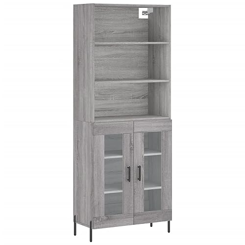 Genérico wenjingqi 3189331 Hohe Kommode, Sperrholz, Grau, Sonoma, 69,5 x 34 x 180 cm Genérico wenjingqi 3189331 Hohe Kommode, Sperrholz, Grau, Sonoma, 69,5 x 34 x 180 cm von Genérico