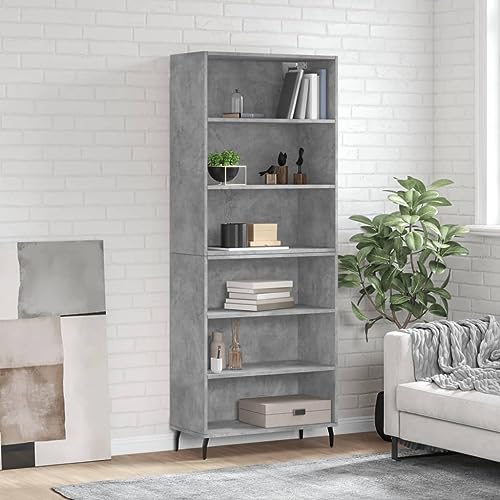 Genérico wenjingqi 3189593 Hohe Anrichte aus technischem Holz, Grau, Beton, 69,5 x 32,5 x 180 cm von Genérico