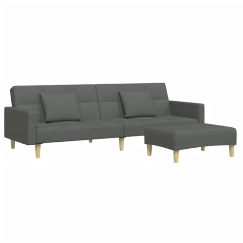 Genérico wenjingqi 3258107 Schlafsofa mit Hocker, Stoff, dunkelgrau Genérico wenjingqi 3258107 Schlafsofa mit Hocker, Stoff, dunkelgrau von Genérico