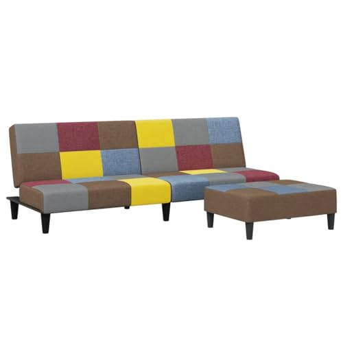 Genérico wenjingqi 3258121 2-Sitzer-Sofa mit Hocker, Patchwork-Stoff Genérico wenjingqi 3258121 2-Sitzer-Sofa mit Hocker, Patchwork-Stoff von Genérico
