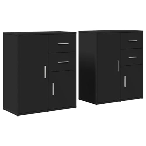 Genérico wenjingqi 3276561 Sideboard aus technischem Holz, 2 Stück, Schwarz, 60 x 31 x 70 cm Genérico wenjingqi 3276561 Sideboard aus technischem Holz, 2 Stück, Schwarz, 60 x 31 x 70 cm von Genérico