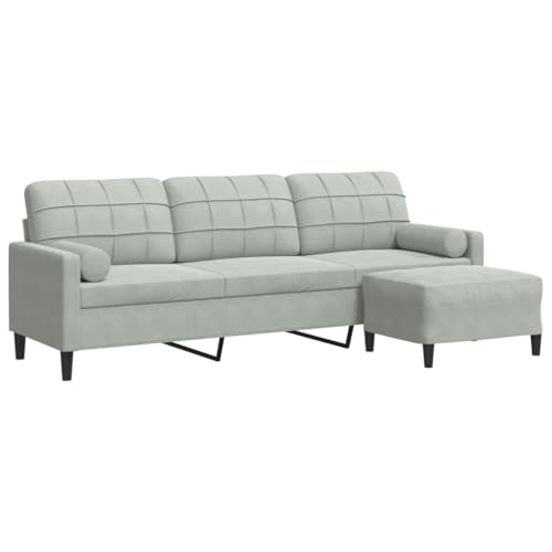 Genérico wenjingqi 3278277 3-Sitzer-Sofa mit Samt-Hocker, hellgrau, 210 cm Genérico wenjingqi 3278277 3-Sitzer-Sofa mit Samt-Hocker, hellgrau, 210 cm von Genérico