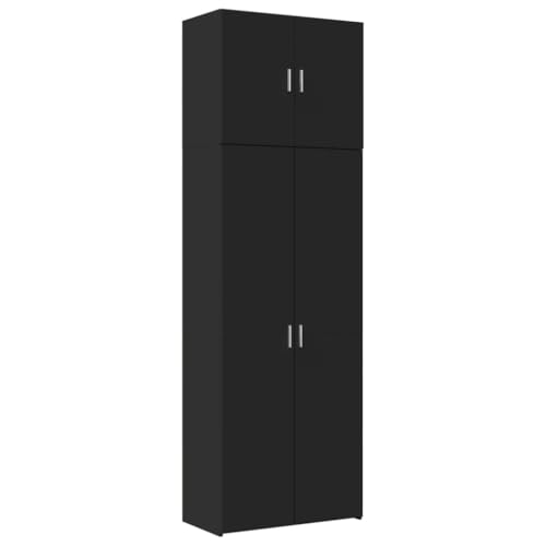 Genérico wenjingqi 3281365 Hohe Anrichte aus technischem Holz, Schwarz, 80 x 42,5 x 249 cm von Genérico