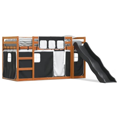 Genérico wenjingqi 3284113 Etagenbett mit Rutsche und Vorhänge, Schwarz, 90 x 200 cm Genérico wenjingqi 3284113 Etagenbett mit Rutsche und Vorhänge, Schwarz, 90 x 200 cm von Genérico