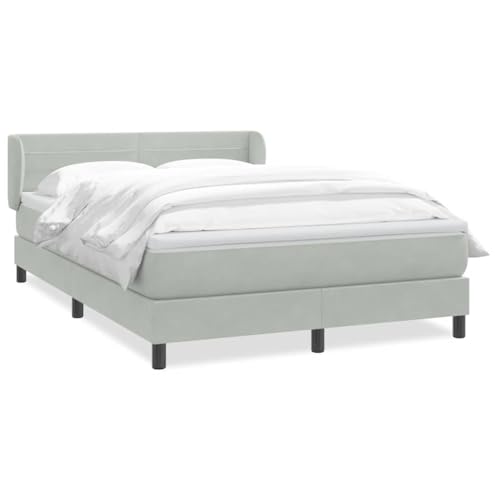 Genérico wenjingqi 3317649 Boxspringbett mit Matratze, Samt, Hellgrau, 140 x 220 cm Genérico wenjingqi 3317649 Boxspringbett mit Matratze, Samt, Hellgrau, 140 x 220 cm von Genérico