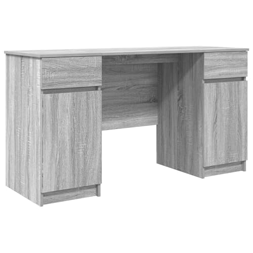 Genérico wenjingqi 3328512 Schreibtisch aus technischem Holz, Grau, Sonoma 140 x 49 x 76 cm von Genérico