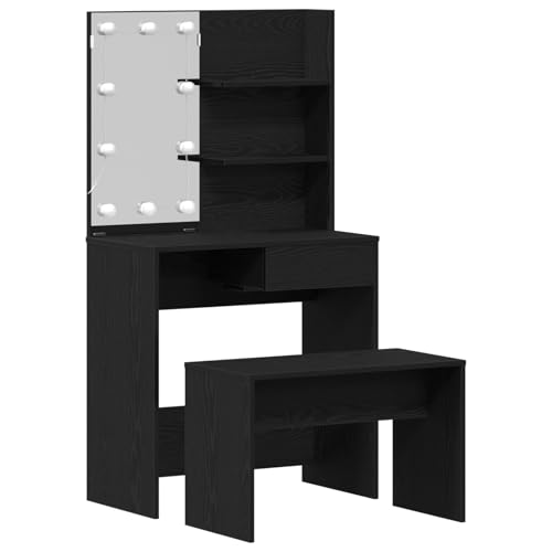 Genérico wenjingqi 3333070 LED-Schminktisch aus schwarzer Eiche Genérico wenjingqi 3333070 LED-Schminktisch aus schwarzer Eiche von Genérico