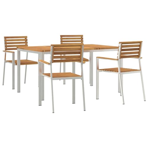 Genérico wenjingqi 3334775 Gartenmöbel-Set aus massivem Akazienholz, 5-teilig von Genérico
