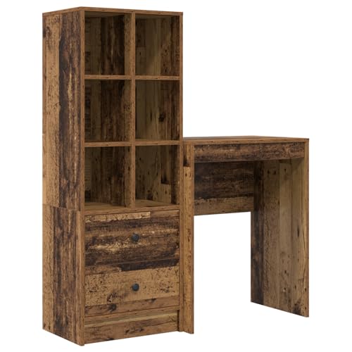 Genérico wenjingqi 3337303 Schreibtisch mit Aufbewahrung, Holz, antik von Genérico