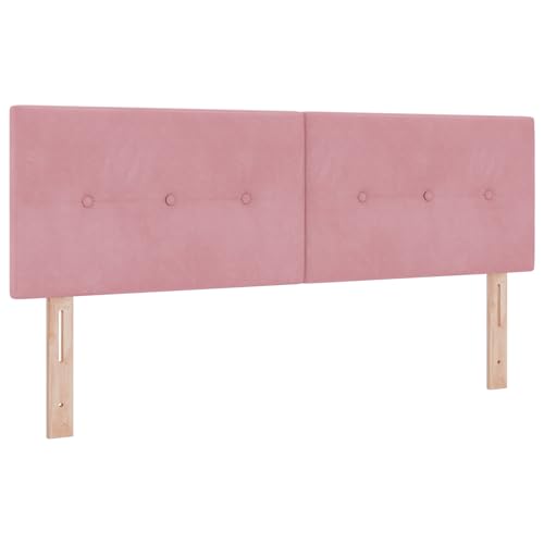 Genérico wenjingqi 3338147 LED-Kopfteil mit Knöpfen aus Samt, Rosa, 80 cm von Genérico
