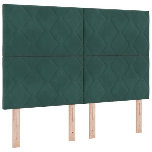 Genérico wenjingqi 3338524 Diams Kopfteil mit Blockmuster, Dunkelgrün, 144 cm, Samt, Genérico wenjingqi 3338524 Diams Kopfteil mit Blockmuster, Dunkelgrün, 144 cm, Samt, von Genérico